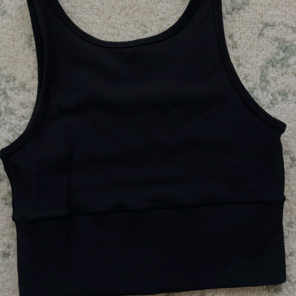 Lululemon Black Ribbed Tank Top